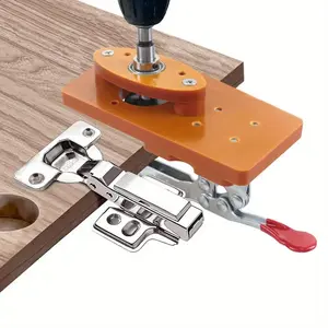 35mm Concealed Hinge Drilling Jig, Hinge Hole Drilling Guide, Carpenter Woodworking Tool, Hole Opener Locator for Door Concealed Installation, Door Hardware