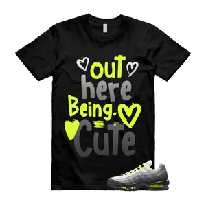 A.Max 95 Big Bubble Neon Yellow Black Cool Grey 2026 OG T Shirt Match C2