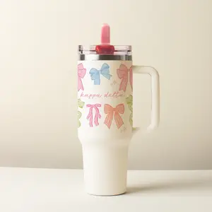 Kappa Delta 40 oz Lifestyle Flip Straw Tumbler Bow Affair