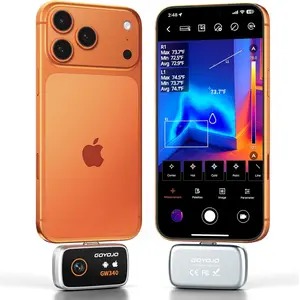 GW340 Thermal Camera for iPhone/Android/Tablet, 512x384 Super IR Resolution, Thermal Imager iOS 17/16/15 Series & iPads USB-C Port, 256x192 IR Resolution Home Inspection, HVAC, Automotive -4°F~752°F