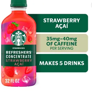STARBUCKS Refresher Strawberry Acai Concentrate 32floz Bottle