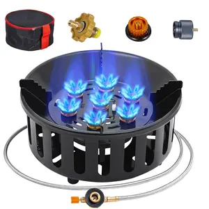 BESTFIRE 9.25in 72,000 BTU Portable Propane Stove with Single Burner, Windproof Design, Piezo Ignition, Carry Bag & 3 Adapters—Perfect for Camping & Backyard Cooking. power frying turkey regulator Gas picnic cooker 1.5kg tiktokshopspringglowup