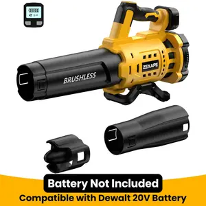 【No Batteries】Cordless Leaf Blower for Dewalt 20V Max Battery, For Milwaukee 18V Battery/ For Makita 18V Battery 480 CFM Electric Blower with Brushless Motor, 6 Variable Speed Up to 130MPH, Digital Display Control Handheld Blower for Lawn Care, Yard