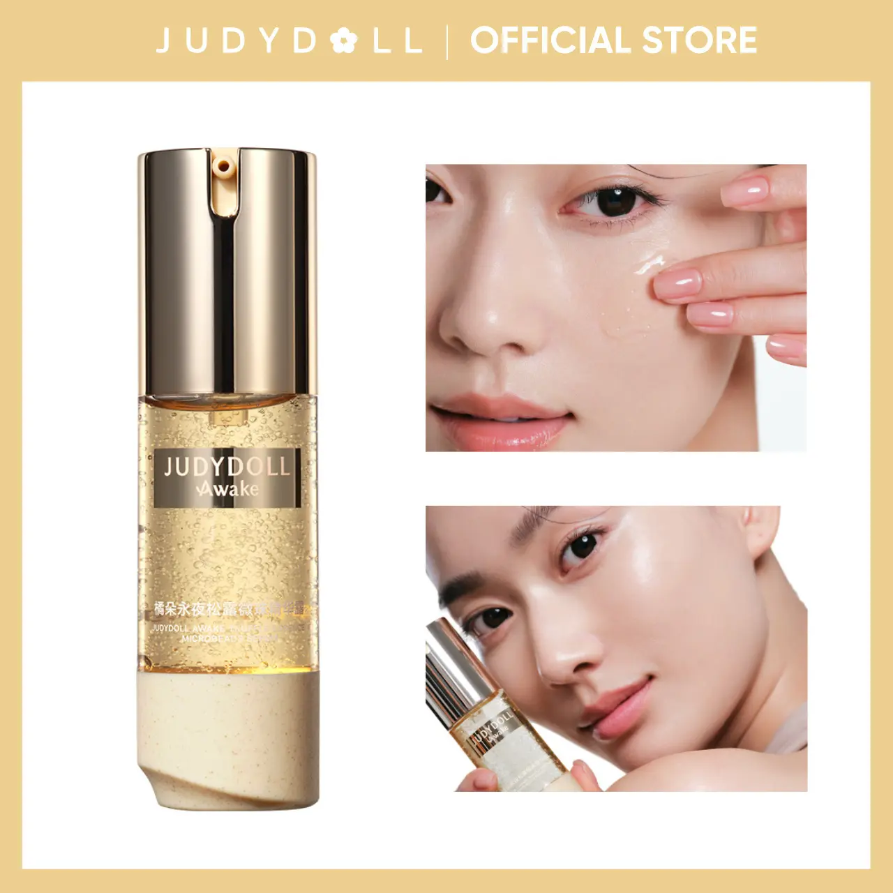 JUDYDOLL Awake Truffle Essence Microbeads Serum, Moisturizing Makeup Primer, Hydrating, Even Skin Tone, Pore-Minimizing, Lightweight Primer, Smooth Skin, Makeup-Ready, Brightening, 30g, Summerwins