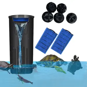 Aquarium Filter Fish Tank Filters, Aquarium Turtle Filter Low Water Level Filter Waterfall Flow,Water Cleaning Filter for Turtle Fish Tank
