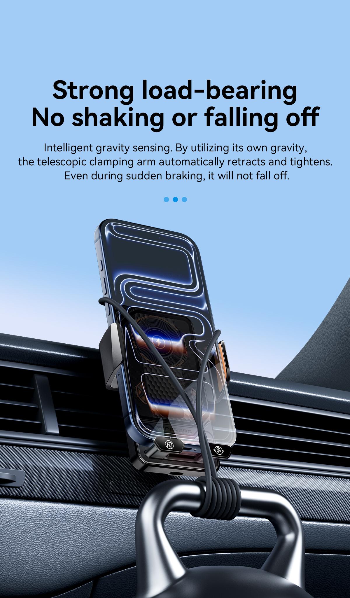 Wireless Car Charger Fast Rotatable Auto Clamping Car Charger Phone Holder fit iPhone Pro  tags Smartphone Cellphone Charging Electronic magnetic 360 rotating Lightning Bracket