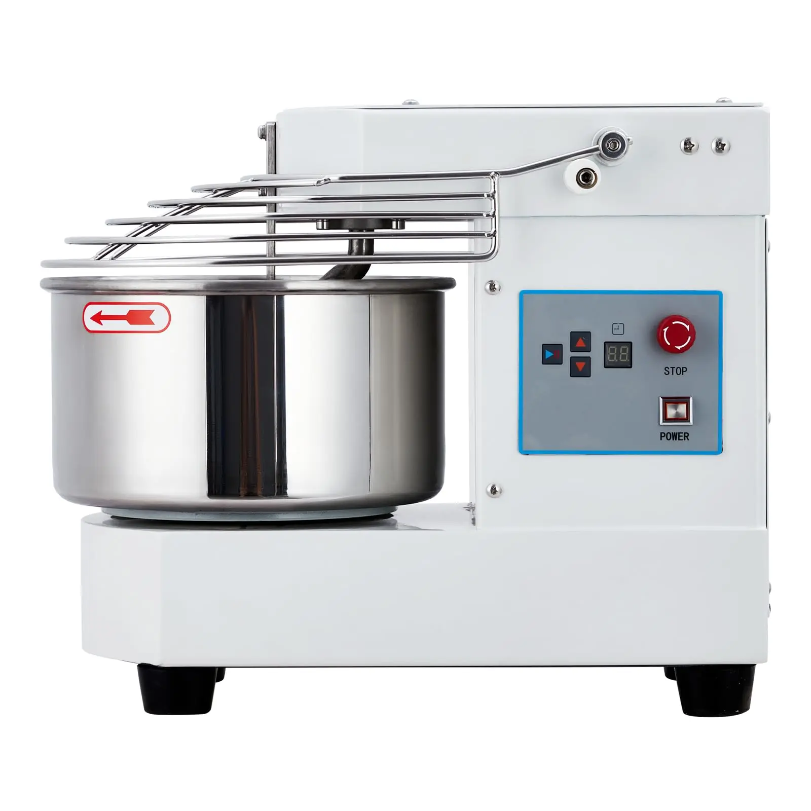 GARVEE 10Qt Commercial Food Mixer, 650W Dual Rotating Dough Kneading Machine with Touch Screen, Timer & Safety Shield for Bakery & Restaurant