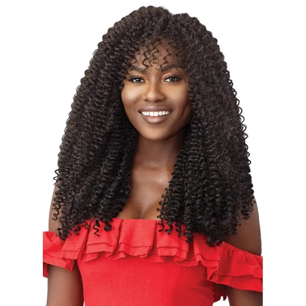 Rastafri X-Pression Crochet Braid, 2X Twisted Up Water Wave 22" Synthetic Hair, Pre-Fluffed & Lightweight for DIY Braid Hairstyles, Braids Hairstyles, Dragon Fruit