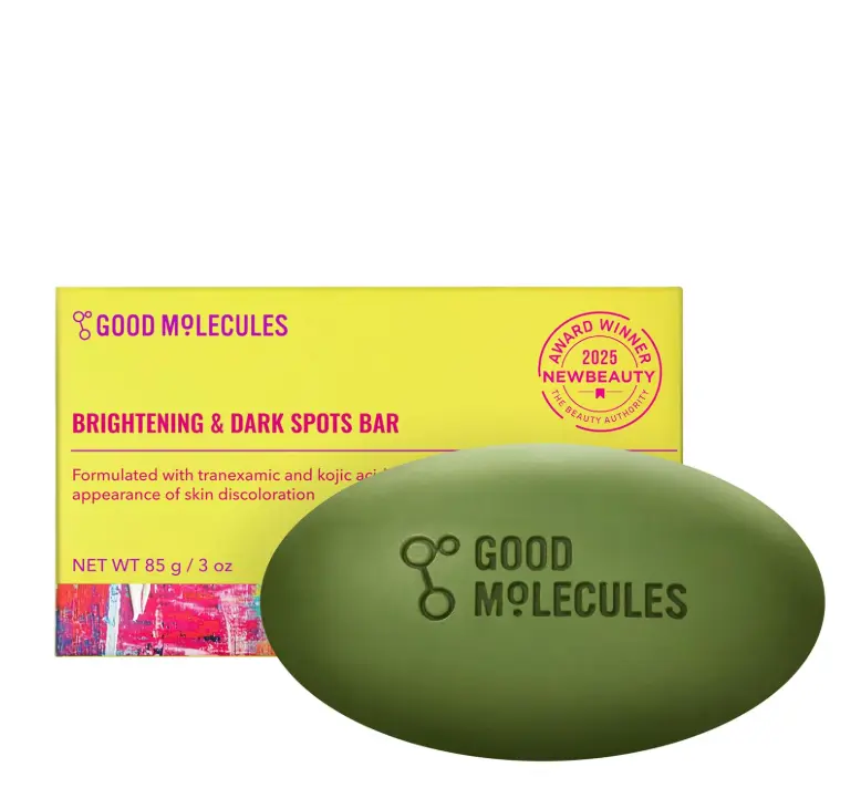 Good Molecules Brightening & Dark Spots Bar - Soap Free Face and Body Bar - Tranexamic, Kojic Acids and Niacinamide to Target Dark Spots - Skin Care