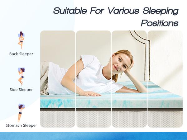 Sweet Furniture S -  Mattress Topper Full Gel Memory Foam Mattress Topper
