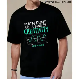 100% Cotton Tee for Math Teachers Featuring Funny Sine-Based Math Puns