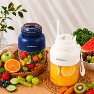Portable Blender 44oz, USB Rechargeable Personal Smoothie Blender with LED Display,  Stainless Steel Blades, Powerful Travel Blender for Protein Shakes, Smoothies, Fruits, Vegetables & Ice Crushing