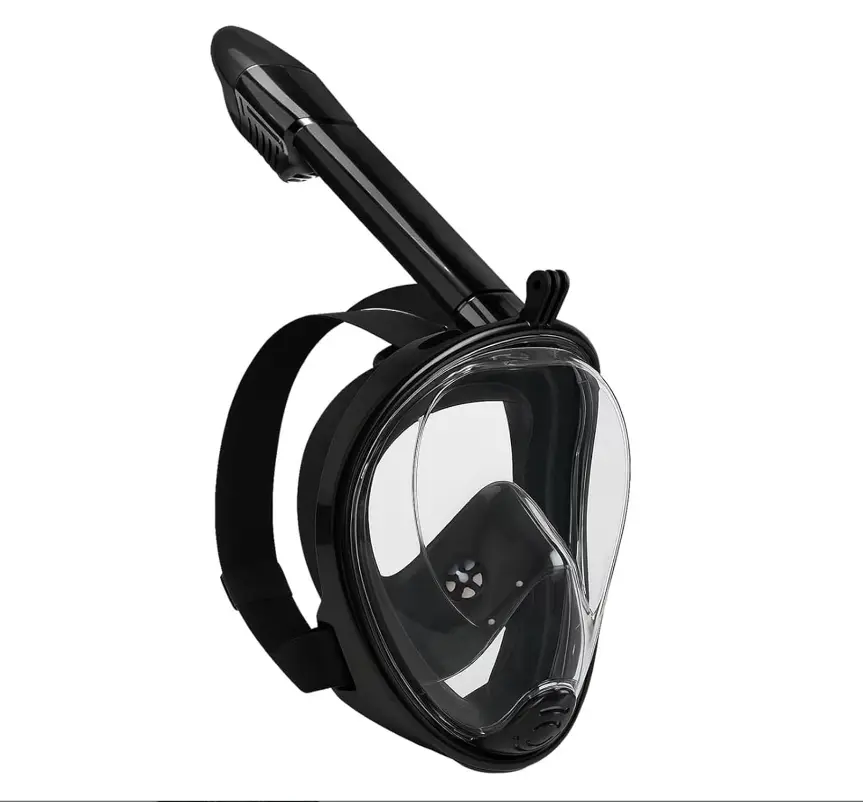 Adults' 180-Panoramic Full Face Snorkel Mask Snorkel Gear - Dry Top System, Detachable Camera Mount, Anti-Fog, Anti-Leak Design