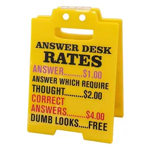 Answer Desk Rates Sign, Funny Office Desk Decor Accessories for Work, Cool Office Signs Gifts for Boss Lady Coworker Teammates Employees Men Women, Cubicle Decorations
