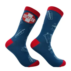 Women's Coffee First Aid Socks Funny Sarcastic Caffeine Graphic Footwear Funny Graphic Socks Comfortable Fitted Spandex Cotton