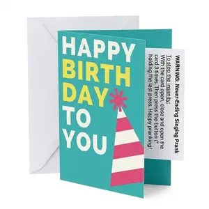 Crappy Birthday Card by FUN Delivery – Never-Ending Musical Prank Birthday Card | Funny Gag & White Elephant Gift | Batteries Included