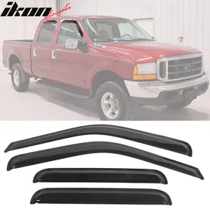 Window Visors for Ford F250-F550 Super Duty Crew Cab 1999-2016 Tape On