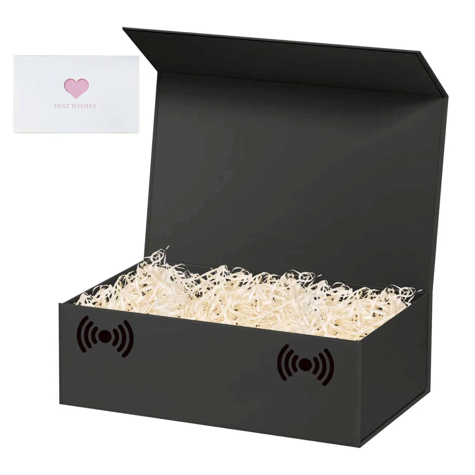 Gift Box with Lid, Magnetic Closure, 10.7x7x2.8 Inches, Romantic Gift Packaging Box, Ideal for Weddings, Birthdays, Valentine's Day, Graduations, Christmas Gifts, Gift Wrapping Supplies