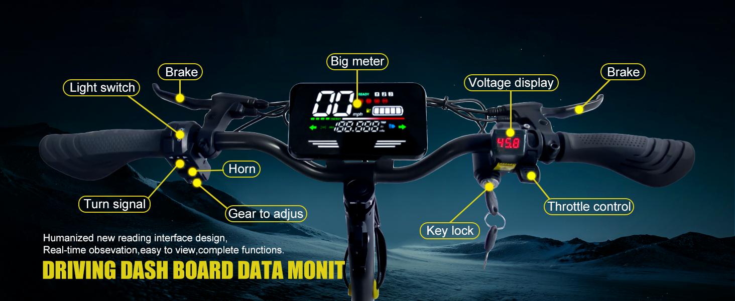 EOEOTWO GT06 Electric scooter, 48V 13AH/23.4AH, range of 40 miles, 1200W motor, foldable electric skateboard, 28MPH, LED display screen, front and rear dual shock absorbers, electric skateboard