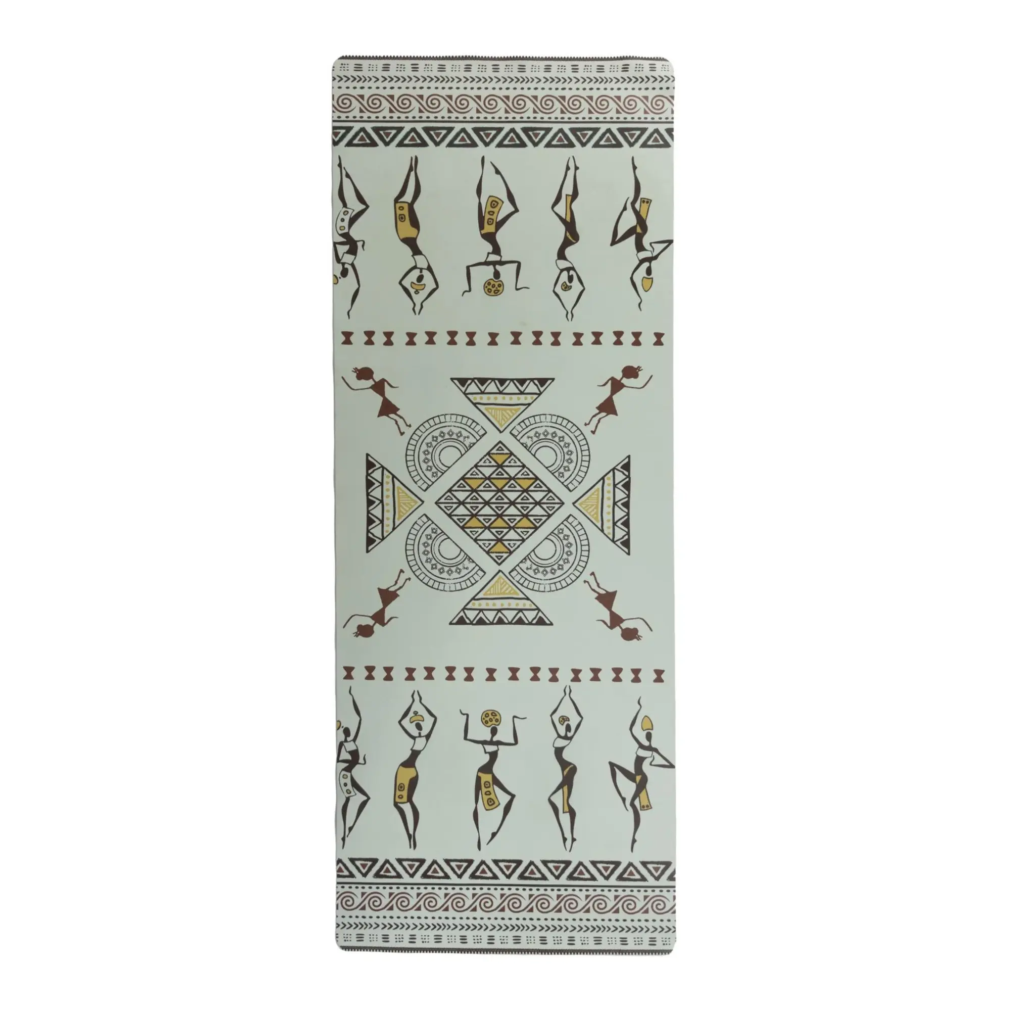 Ladies Yoga Meditation Mat with Premium Polyurethane Front - Non Slip Exercise Mat with Rubber Back for Home Workout Portable Exercise Floor Mat