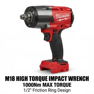 Milwaukee M18 FMTIWF12 impact wrench 1/2 inch 1000 nm heavy-duty electric wrench industrial tools power tools lithium-ion cordless brushless impact wrench