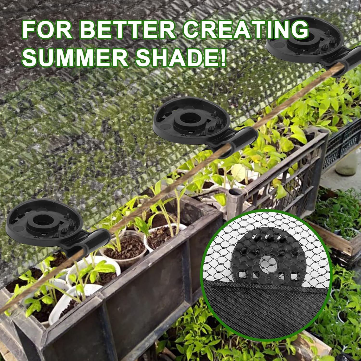 Universal Shade Clothes Clips 50 Pcs Black - Heavy Duty Lock Grip for Sun Shade Sail Tarpaulin Mesh Canopy Fence, Windproof Awning Clamp Grip