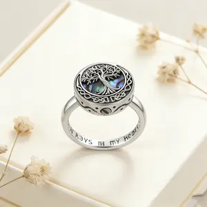 A single Tree of Life ring, retro Celtic style, engraved with a heartfelt confession, suitable as a rare gift for loved ones and friends on Thanksgiving and Christmas.