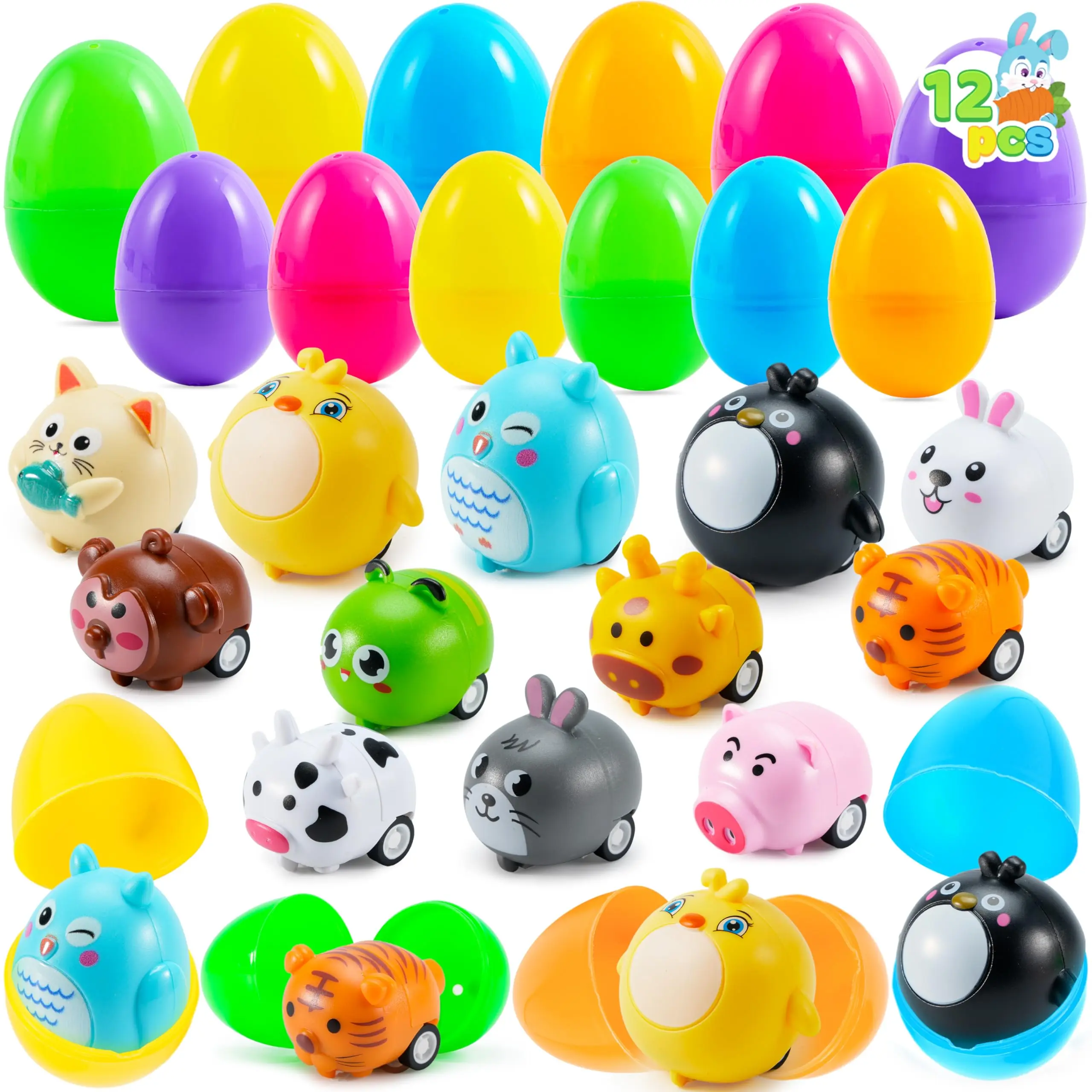12 pcs  Animal Cars