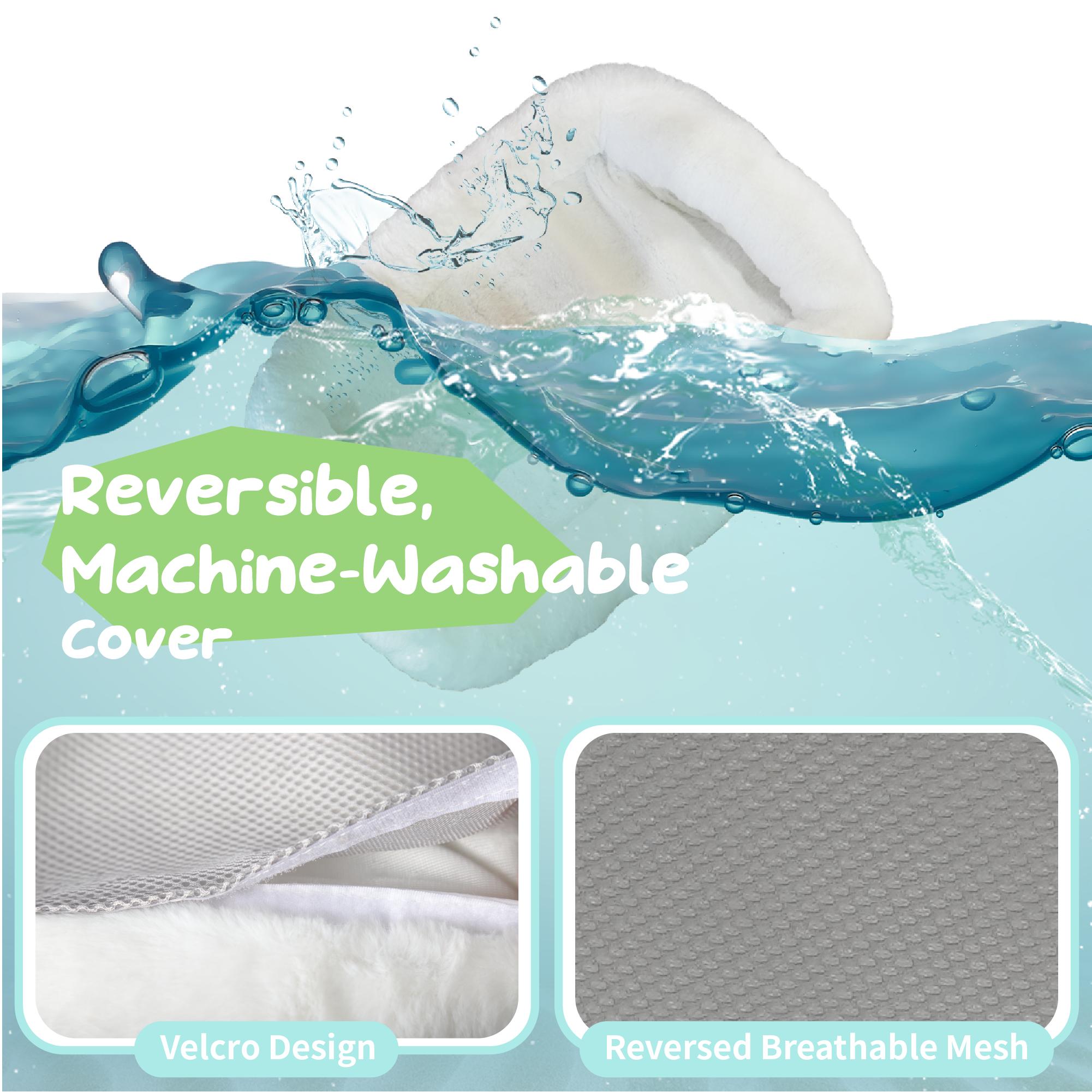 POMESEA Marshmallow Window Perch, Cordless Cat Hammock,Solid Metal Frame, Easy Tool-Free Installation, Patented Hook Design