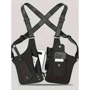 Casual Shoulder Bag with Underarm Wallet Pocket Gun Holster Phone Holder, Anti-Theft Hidden Design, Stylish and Functional, Versatile Bag