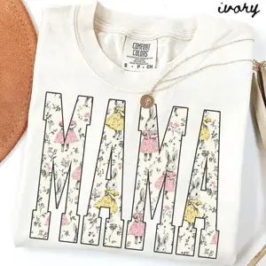 Comfort Colors Mama Shirt, Easter Bunny Flowers Mom Shirt, New Mothers Day Tshirt, Cute Gift For Mom, Trendy Tee, Pregnancy Reveal