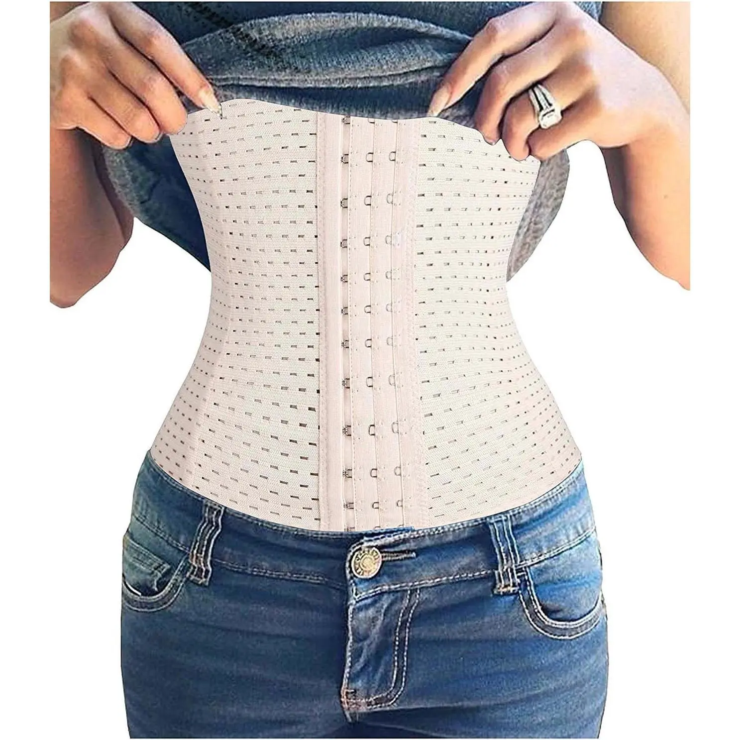 Women's Invisible Shapewear Waist Cincher - Comfortable Nylon Spandex Body Shaper for Slimming Tummy Control and Compression