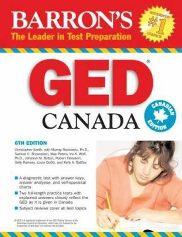 USED-Barron's GED Canada: High School Equivalency Exam by Murray Rockowitz Ph.D. (Paperback)