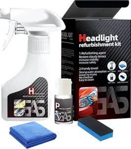 Headlight Restoration Kit, Automotive Headlight  Polishing Kits, Headlamp Repair Polisher Cleaning Kits Ceramic Coating Spray Head Light Restoring Kit for All Vehicle Types car Multi-Purpose Foam Cleaner care