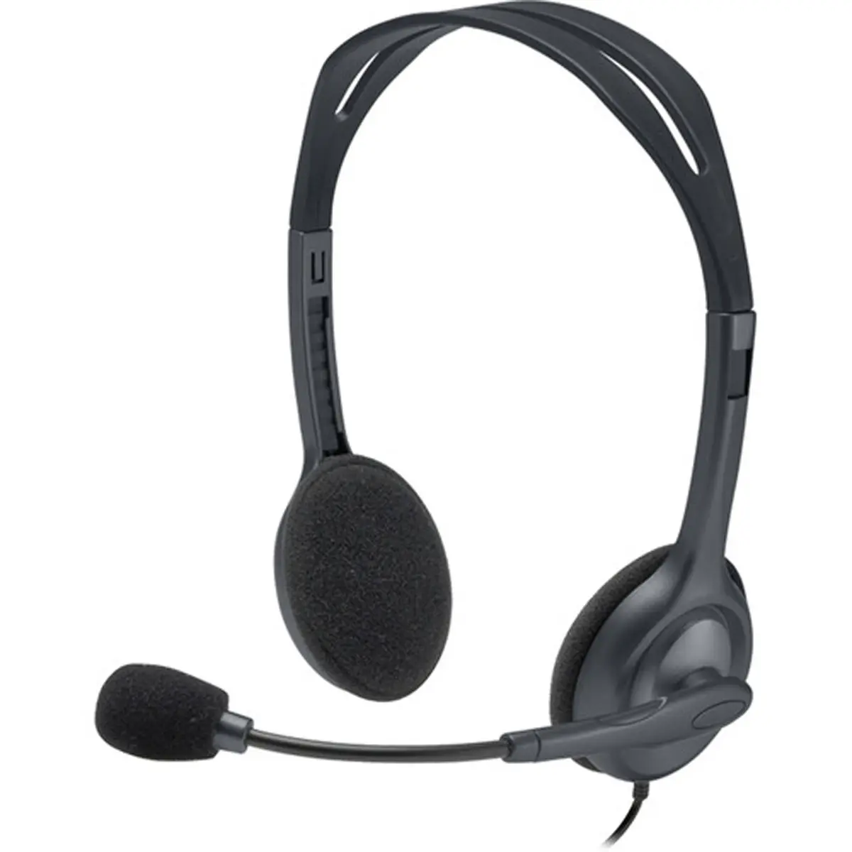 Logitech H111 Durable Stereo Headphone with Mic, Adjustable Headband, and Noise-Canceling Feature for Phones & Electronics Camera Accessories