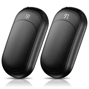 Rechargeable hand warmer, UL certified, 3 temperature modes, ultra-thin pocket hand warmer, comes with a greeting card, gift box packaging, suitable for outdoor camping, hunting, golf and other activities.