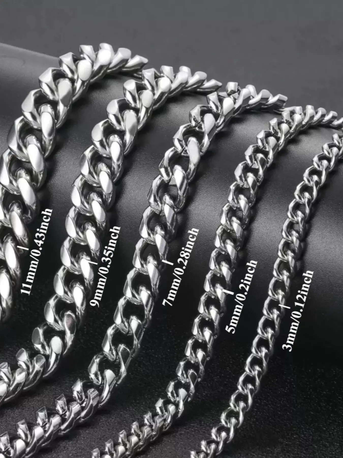 Stainless Steel Cuban Chain Necklace, Punk Style Chain Necklace, Chunky Chain Choker for Party, Daily Clothing Decor, Trendy All-match & Exquisite Jewelry for Birthday Gift, Jewelry Accessory