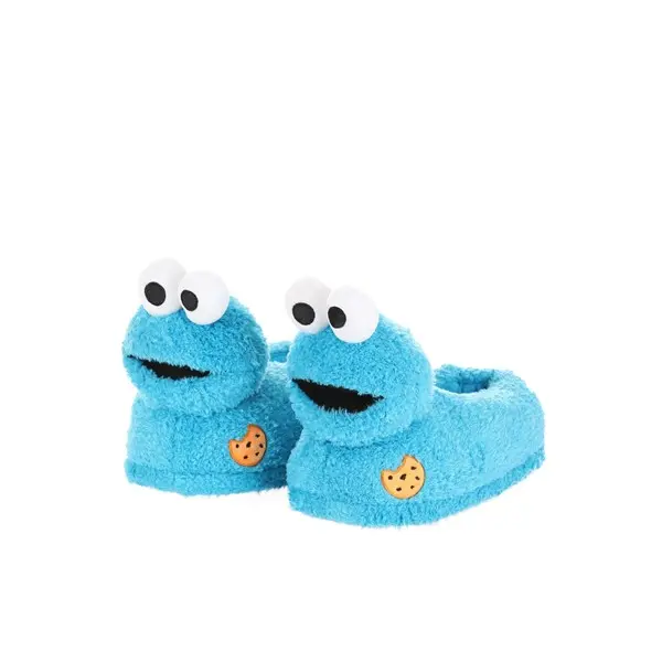 Adult Cookie Monster Plush Slippers