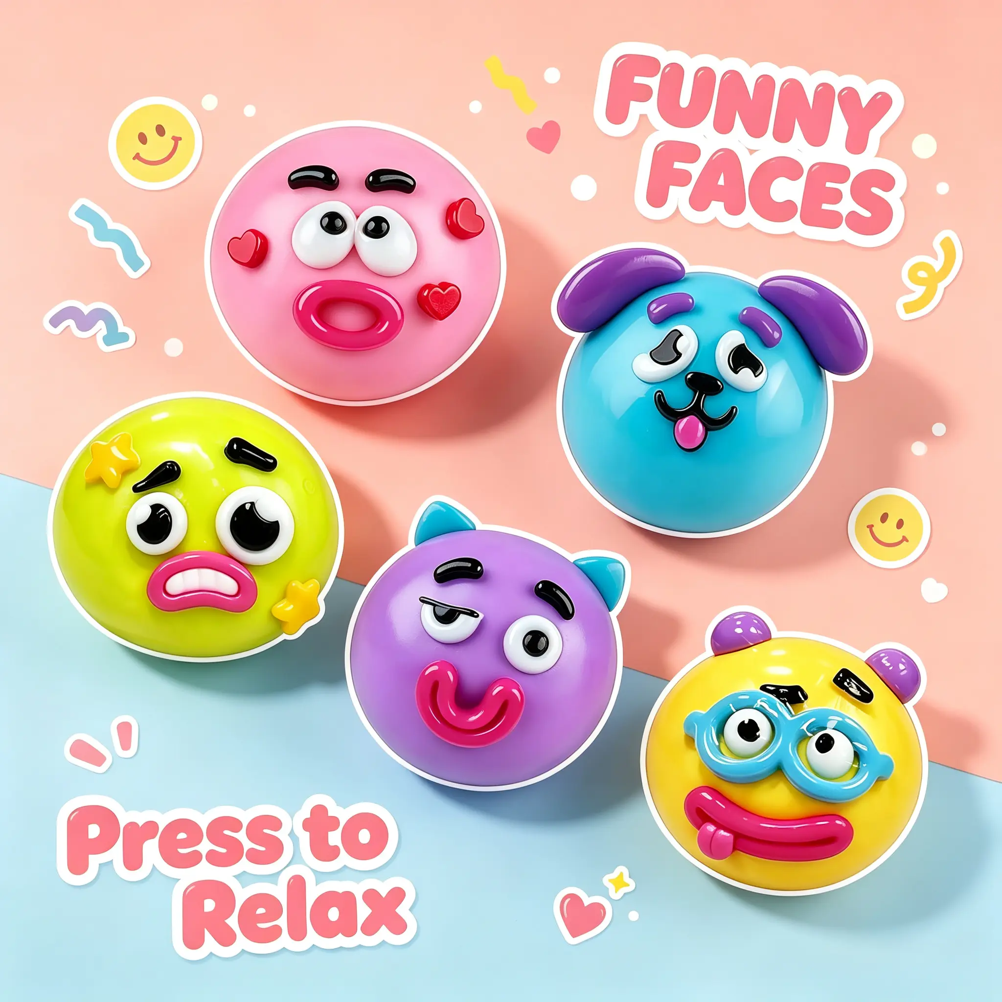 NEW Smushers Squishies Dog Face Swap Squishy - Quirky Gifts, Fidgets, Toys for Grown Ups, Stress Relief Toy for Adult Anxiety