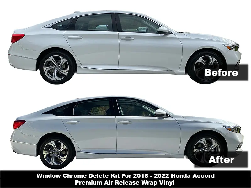 2018-2022 Xgen Accord Window Chrome Delete Gloss Black