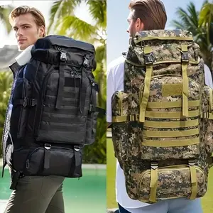 [WaterproofTacticalBackpack]80LWaterproofTacticalBackpack-DurableOxfordFabric,LargeCapacity-IdealForHiking,Camping&Hunting