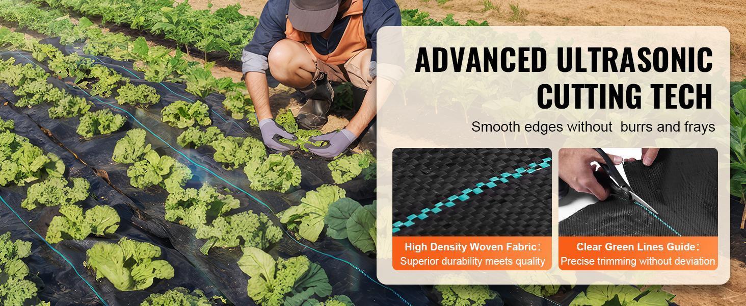 【Backtoschool】VEVOR Premium Heavy Duty Weed Barrier Landscape Fabric, Max 5.8 OZ Woven Geotextile Fabric Under Gravel, High Permeability for Weed Blocker Weed Mat, Driveway Fabric, Weed Control Garden Cloth 【Backtoschool】VEVOR Premium Heavy Duty Weed Barrier Landscape Fabric, Max 5.8 OZ Woven Geotextile Fabric Under Gravel, High Permeability for Weed Blocker Weed Mat, Driveway Fabric, Weed Control Garden Cloth
