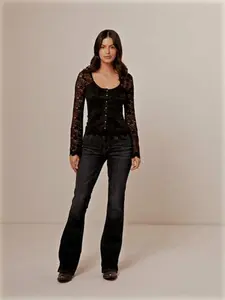 Women's Mid-Rise Bootcut Stretch Denim Jeans