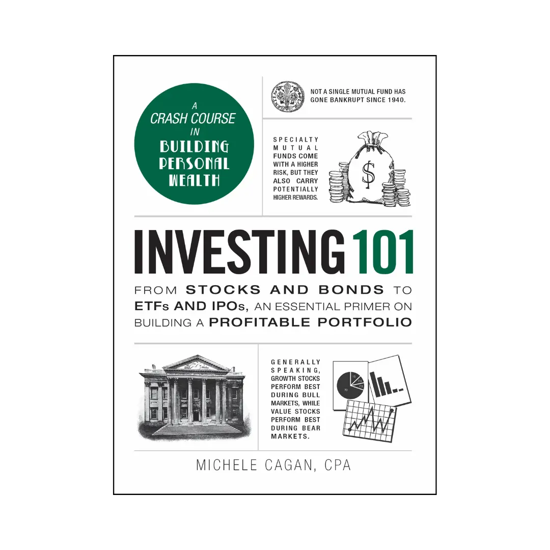 Investing 101 Finance & Investment Hardcover Book - Stocks, Bonds, ETFs, IPOs Guide for Building a Profitable Portfolio (256 Pages)