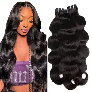 Msgem Hair 15A Body Wave 100% Human Hair Bundles Body Wavy 12-32 Inch 1 Pcs Lot Weave Extensions No Chemical