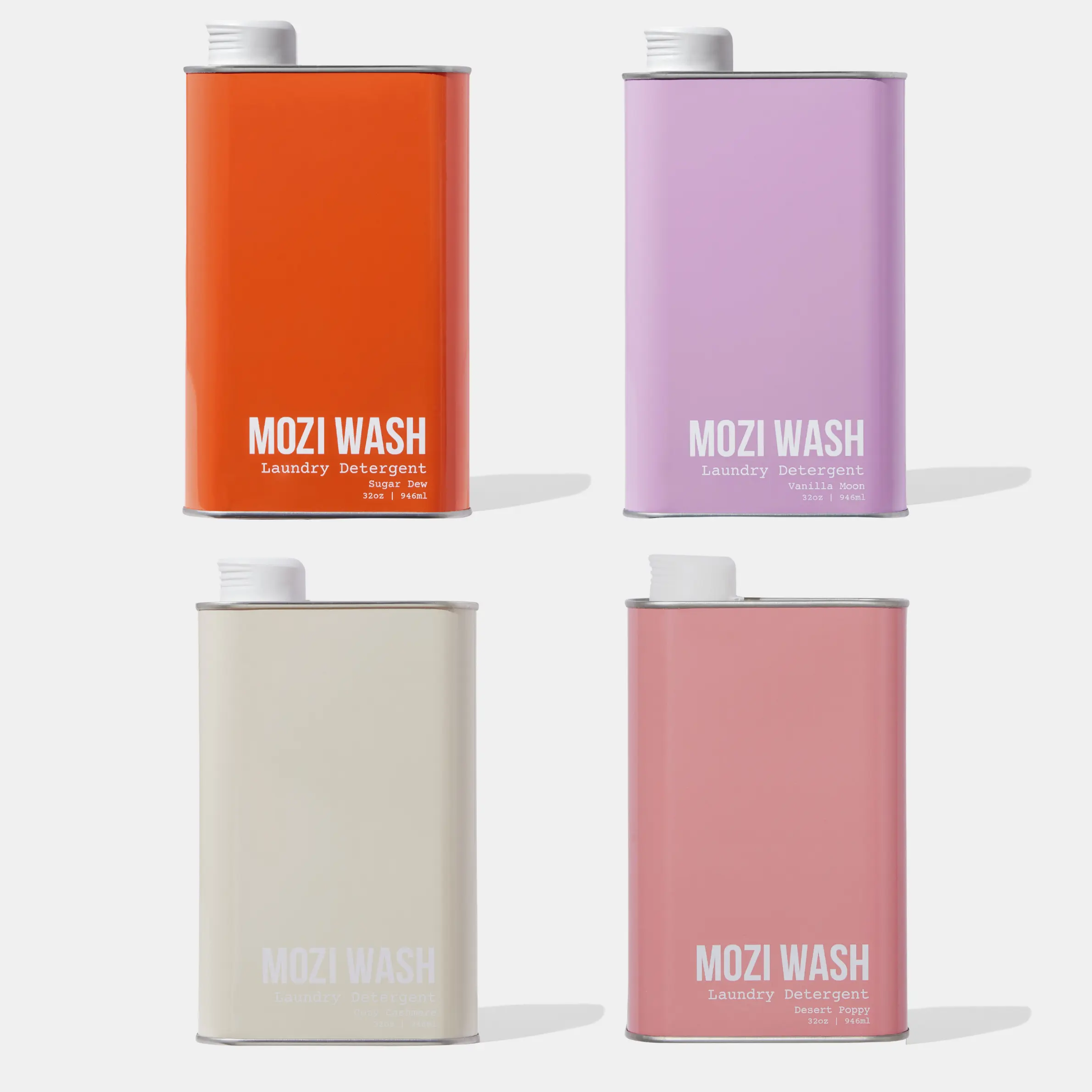 4 Pack Mozi Wash 32 oz Scented Liquid Laundry Detergent (200+ Loads Total)