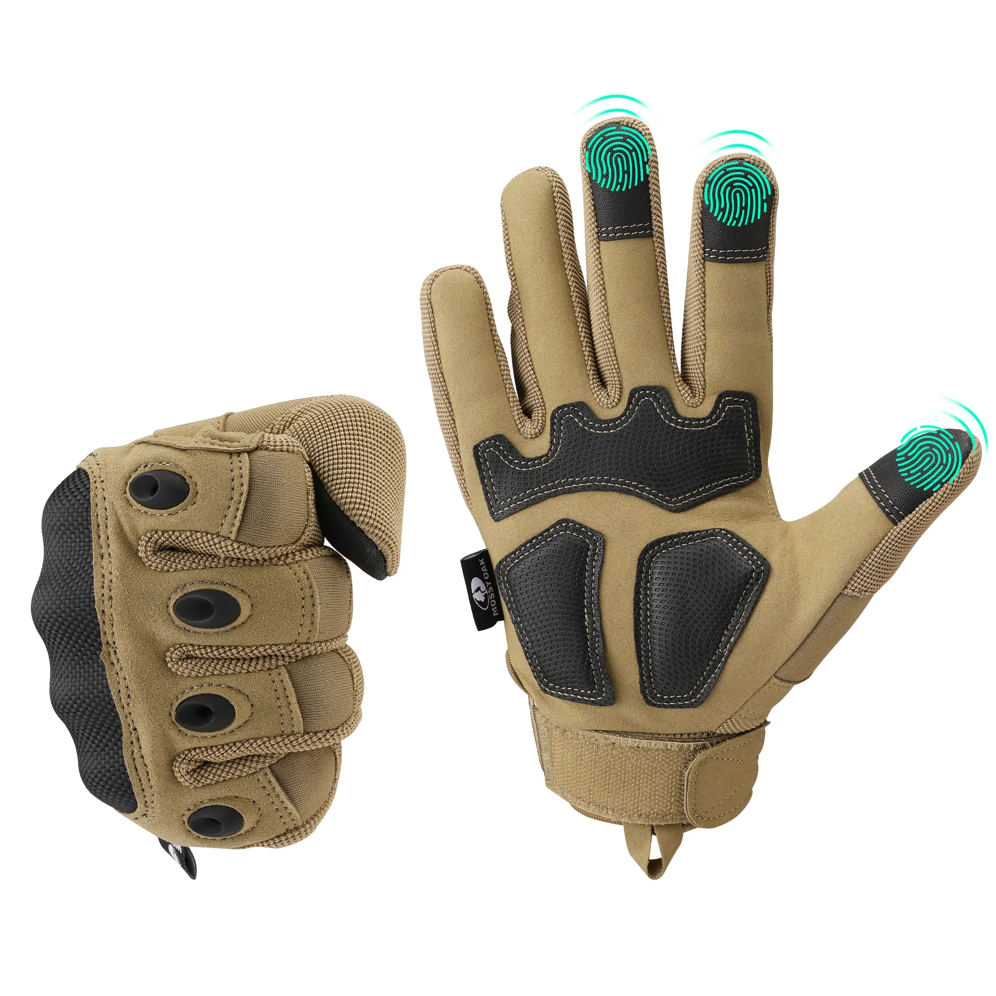 #backtoschool Mossy Oak Tactical Gloves for Men, Touch Screen Airsoft Gloves with Hard Knuckle for Hunting, Paintball, Hiking, Camping