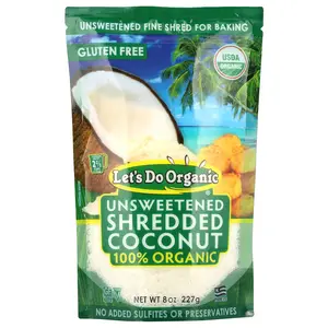 Let's Do Organic, 100% Organic Unsweetened Shredded Coconut, 8 oz (227 g)