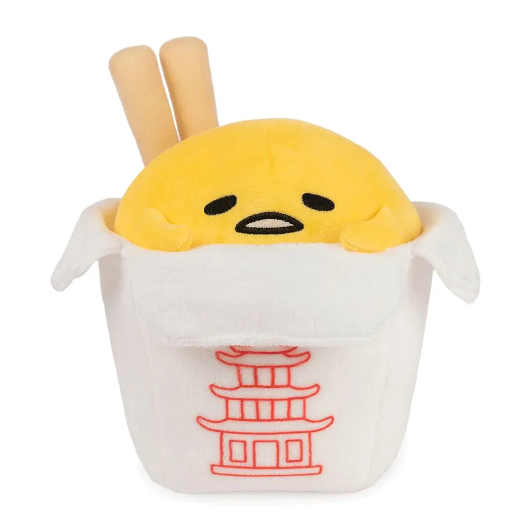 GUND Sanrio Gudetama Takeout Container Collectible Plush Toy, 9.5" Tall, Polyester Material, Hand-Washable, Cute Collectibles, Playful Plushies, Plushie Love, Toys for Tots