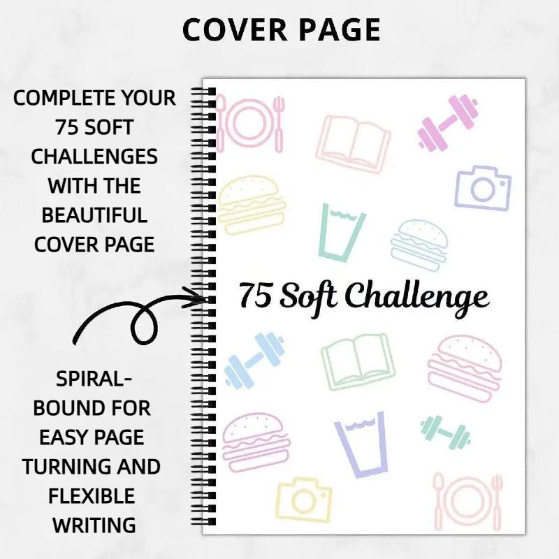 Soft Challenge Planner Notebook, Productivity Planner, Planning Record Notebook,Management & Efficiency Improvement Record Book Spiral Weekly and Monthly Calendar Planners,Office Stationery & Supplies, Notebooks & Paper
